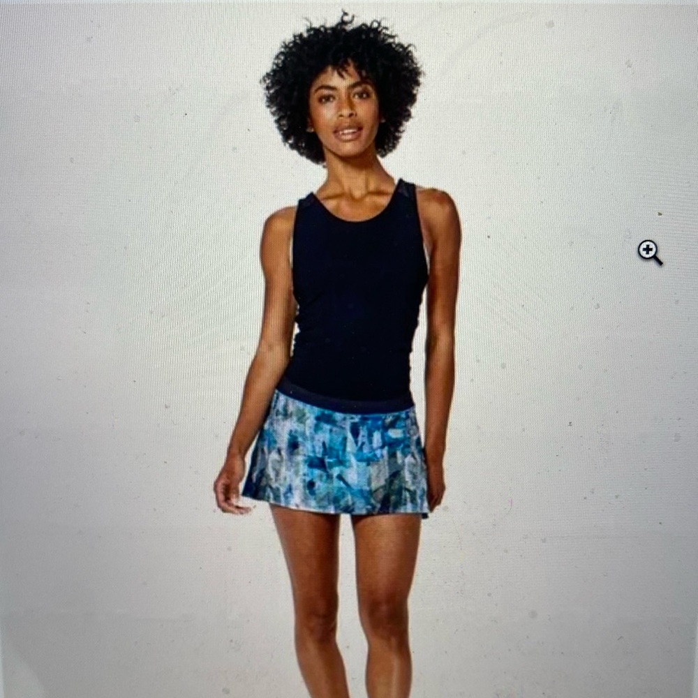 Lululemon Pace Rival Skirt Skort No Pleats Sun Dazed Multi Blue Size 8 Excellent